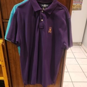 Psycho Bunny, 7 Shirt with Metallic Gold Logo, Excellent Condition